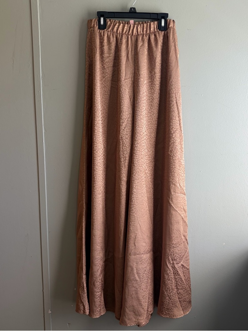 Show Me Your MuMu Satin Cheetah Print Wide Leg Pants - XS